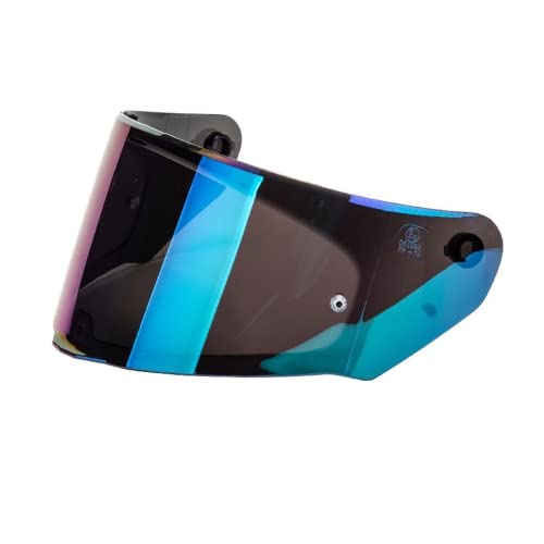 Viviance Visor de casco de cara completa para motocicleta Visor de casco de motocross Lente de gafas compatible con LS2 FF800 FF320 FF328 FF353 - Colorido