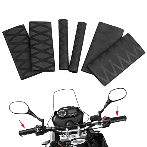 Manguito de manijas de motocicleta termorretráctil antideslizante, resuelve fácilmente el envejecimiento de las manos pegajosas, compatible con las manijas eléctricas Ducati Honda Yamaha Triumph