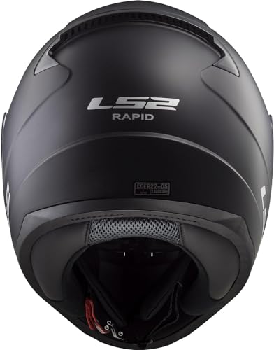 LS2, Casco Integral de Moto Rapid, Negro Mate, S