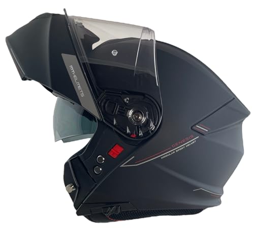 MT Helmet Casco Abatible Genesis Talla L(59/60) Negro Mate con homologacion 22.06