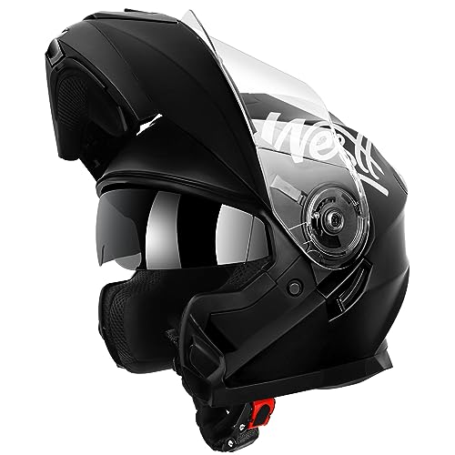 Westt Casco para Moto - Casco Moto Modular ECE Dot Homologado Casco Motocross - Casco Integral Adulto Hombre MTB Helmets Casco Enduro Negro L (59-60cm)