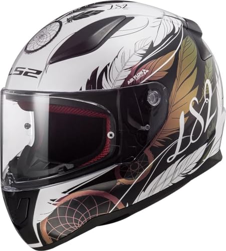 LS2, Casco Moto Integral Rapid Boho White Black Pink, M